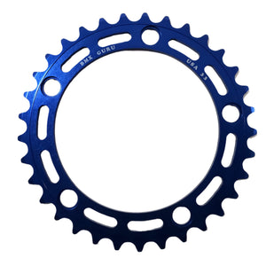 BMXGuru 33t BMX Chainring - Cobalt Blue - 110mm 5-bolt - USA Made