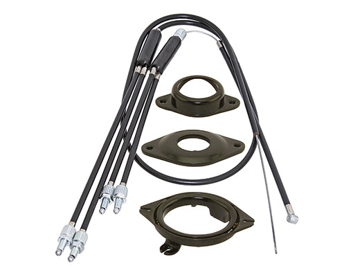 Gyro-style Cable Detangler System w/ cables - 1" Threaded - Black
