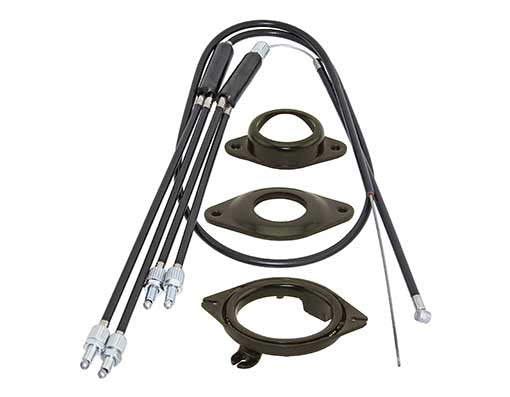 Gyro-style Cable Detangler System w/ cables - 1-1/8" Threadless - Black