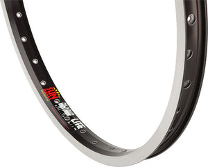 20" (406mm) Sun Rhyno Lite BMX Rim - 36H - Double Wall - Black / Silver