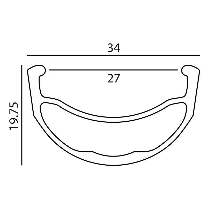 OS-20 (451mm) Alienation Aluminum Double Wall BMX Rim - 36H - Black