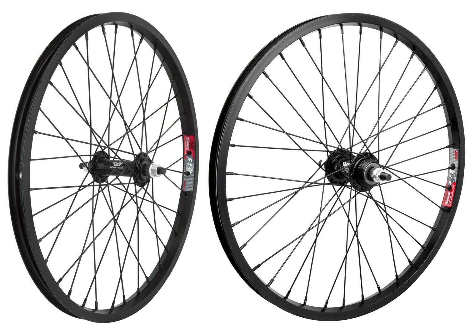 20" Weinmann 519 BMX Wheels - Freewheel - Pair - Black
