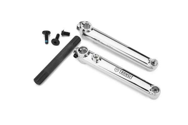 Chrome bmx cranks top