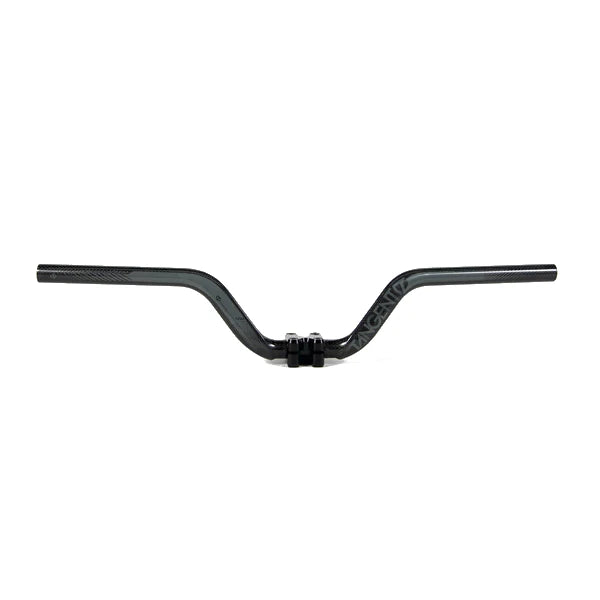 Tangent Vortex Carbon Mini BMX Handlebars - 3.5" tall - Black/Gray