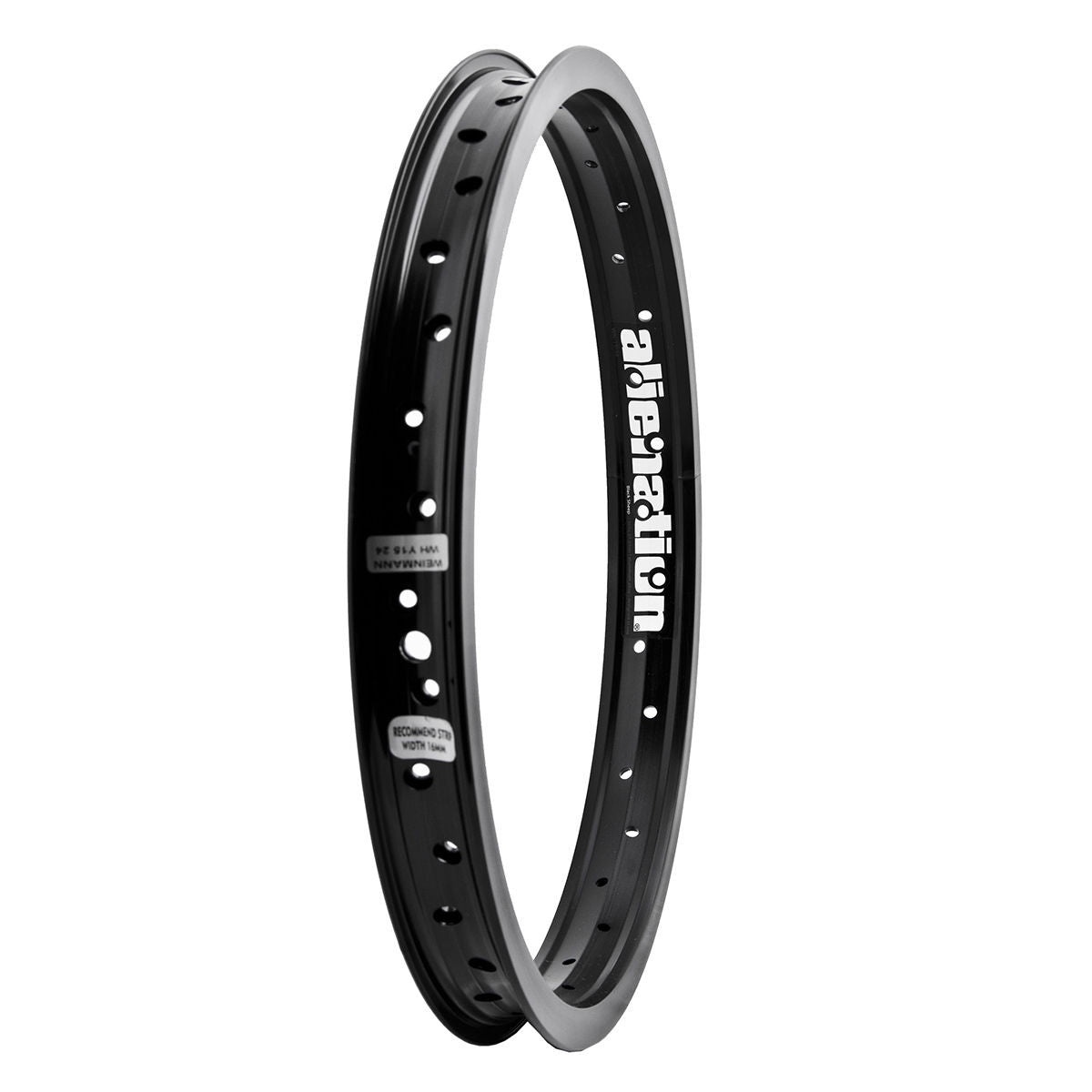 16" Alienation Black Sheep Double Wall BMX Rim - 36h - Black