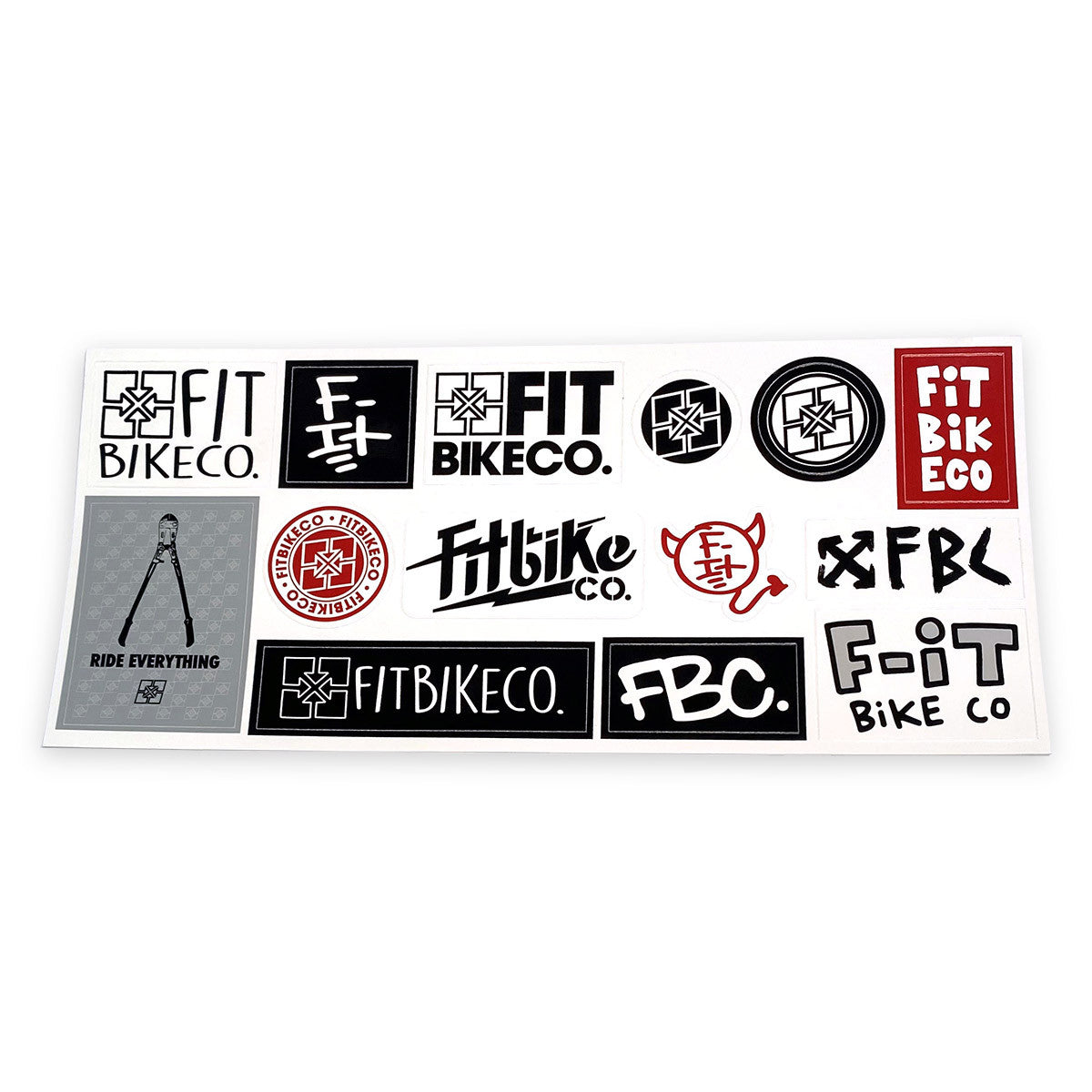 Fit BMX 2022 Sticker Sheet - Vinyl Decals - 9" x 4" sheet - 14 stickers