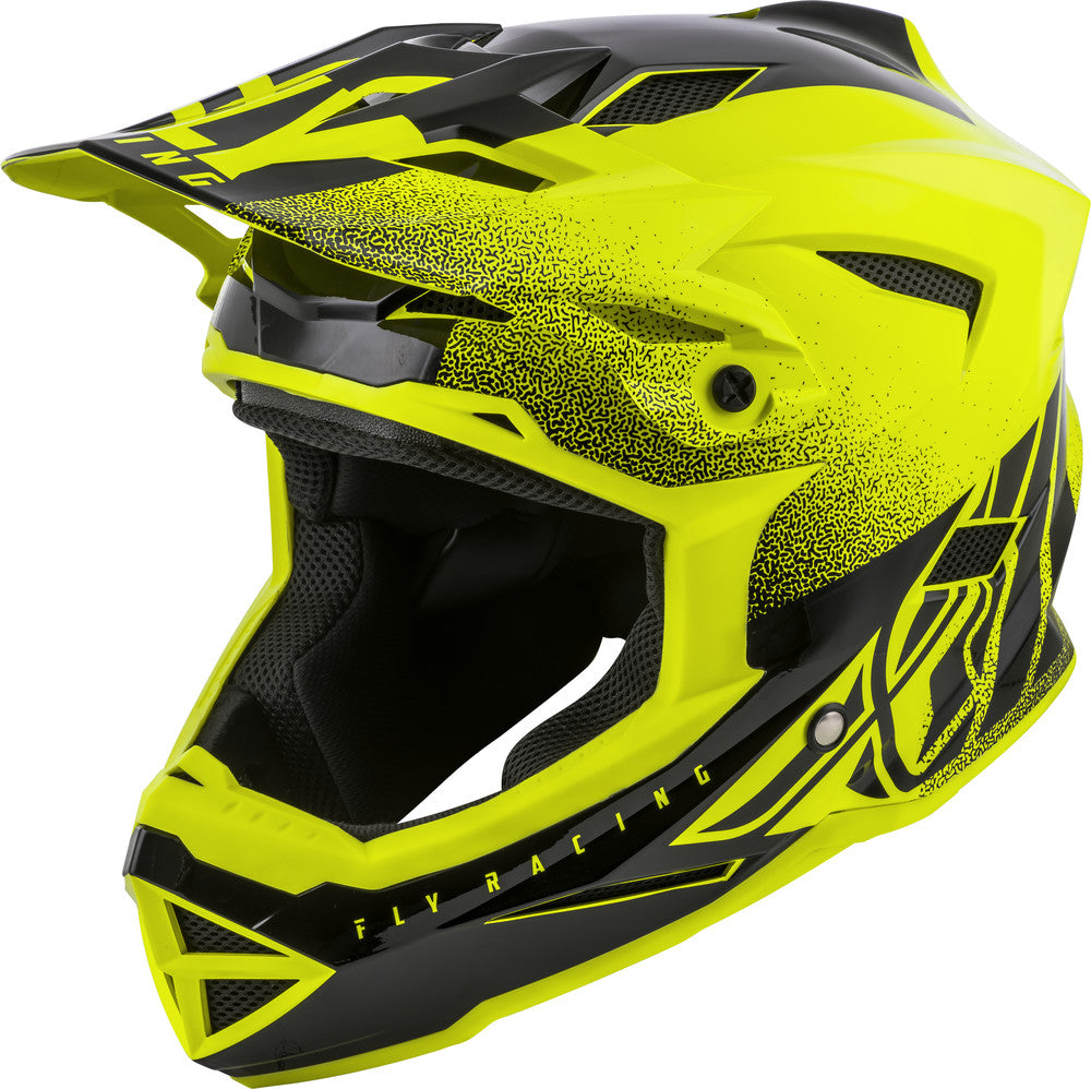 Fly Default Full Face BMX / DH Helmet - sz Adult XL - Hi-Vis Yellow & Black