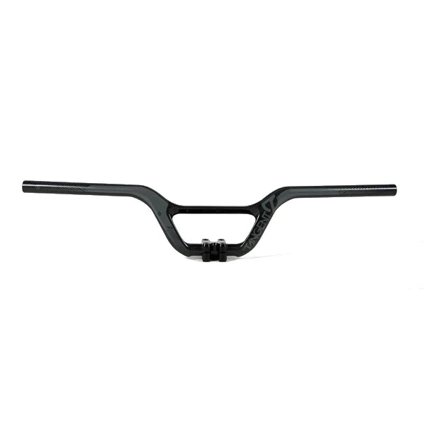 Tangent Vortex Carbon Mini BMX Handlebars - 4.5" tall - Black/Gray