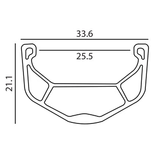 20" (406mm) G-Sport Birdcage BMX Rim - 36H - Chrome