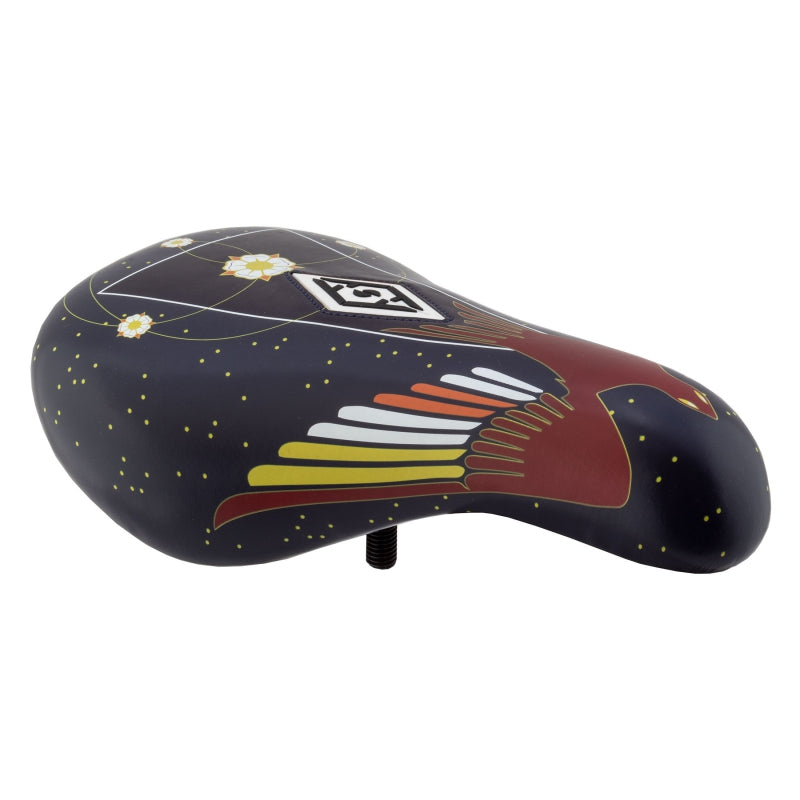 Alienation Mystic Padded Pivotal BMX Seat Navy Blue BMXGuru C W Cycle