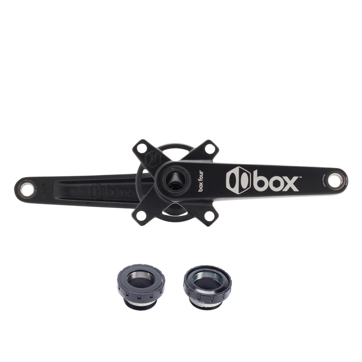 Box Four 2-Piece BMX Crank Set - 160mm - Black - w/ Euro BB
