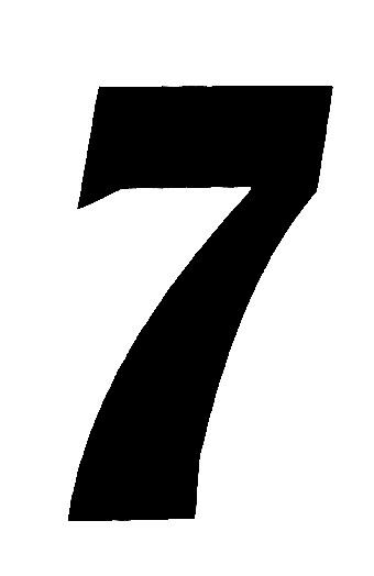Tangent BMX Side Number Plate Number - 2" - Black #