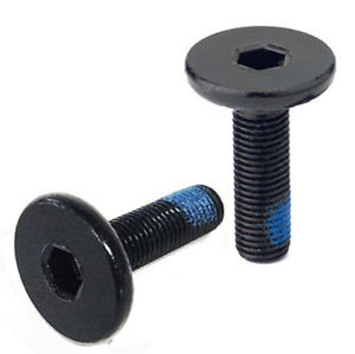 Crank Spindle Bolts - fits many BMX cranks - M8x1mm - Black