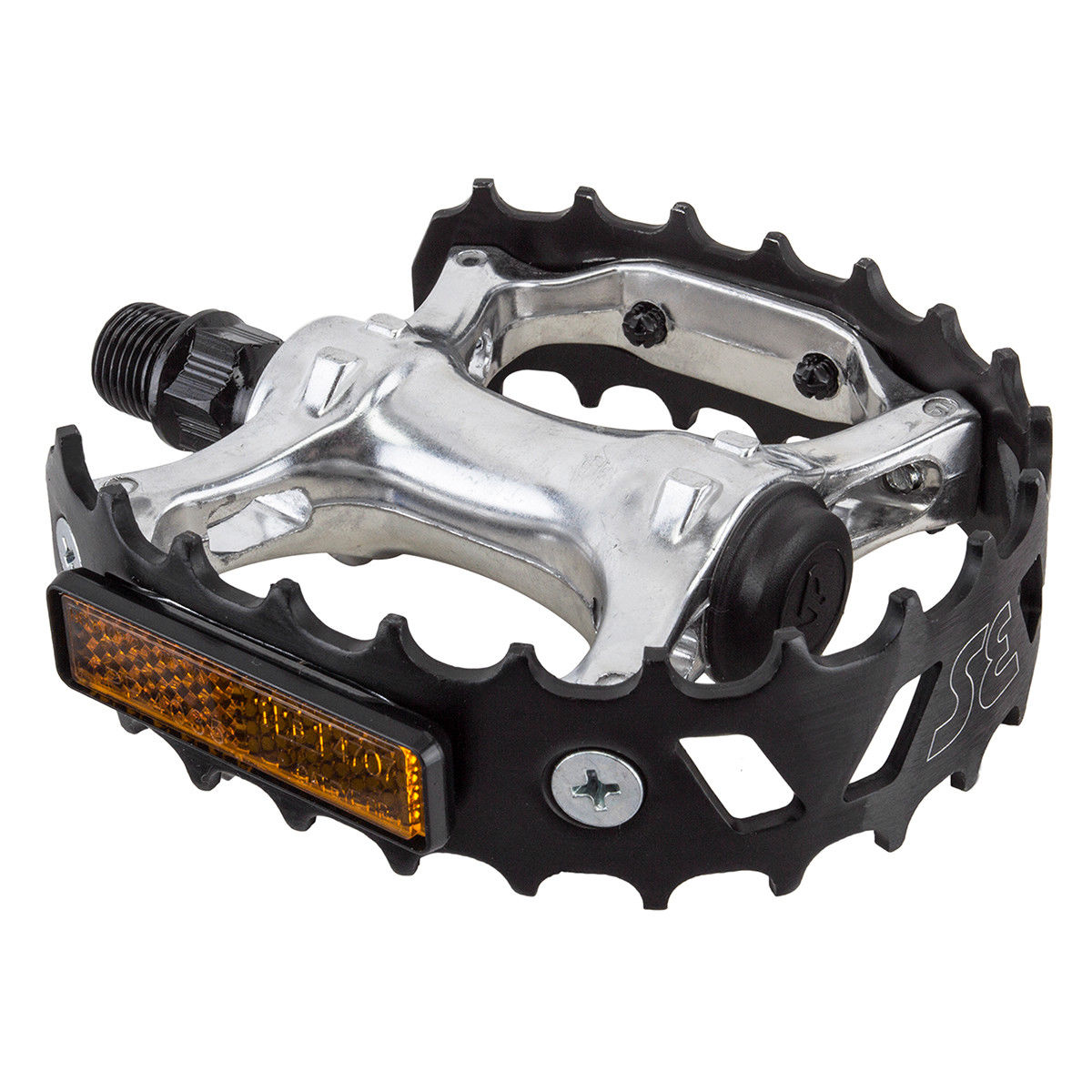 SE Racing Bear Trap Aluminum Cage Pedals - 9/16" - Black