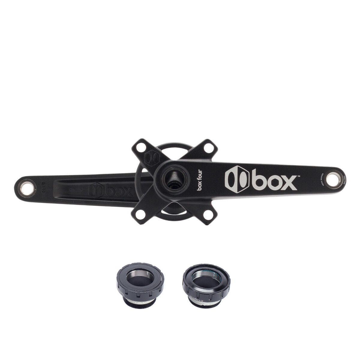 Box Four 2-Piece BMX Crank Set - 165mm - Black - w/ Euro BB Box Four 2-Piece BMX Crank Set - 165mm - Black - w/ Euro BB