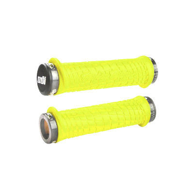 ODI Troy Lee Designs Lock-On BMX Grips - Fluor Yellow w/ Gray