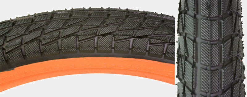 20x1.95 Kenda Kontact BMX tire - Black w/ Orange Sidewall