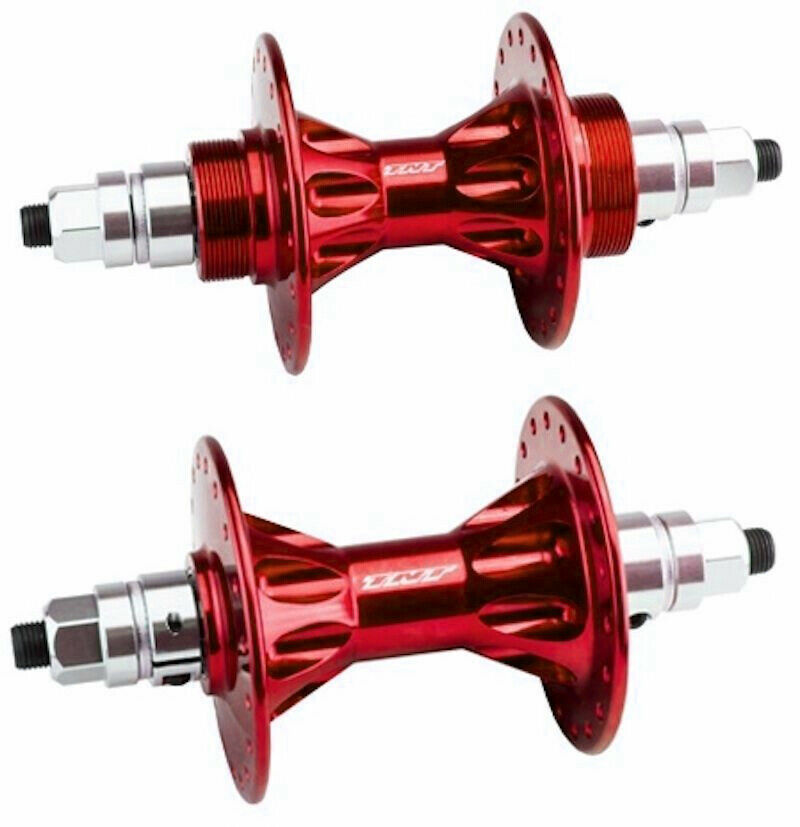 TNT Revolver Sealed BMX Flip/Flop Freewheel Hubset - 36h - 3/8" axles - Red