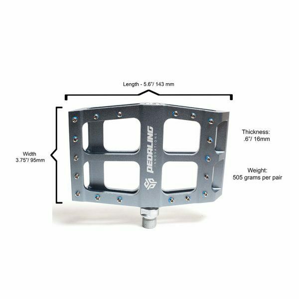 Pedaling Innovations Catalyst Aluminum Platform Pedals - Sealed - 9/16 - Gray