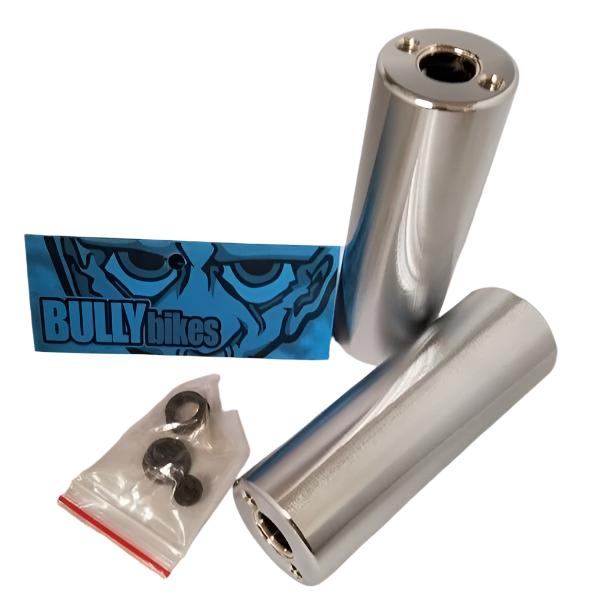 Bully BMX Axle pegs (pair) - 14mm / 3/8" - Chrome