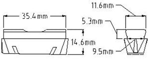 Kool Stop Weinmann X-Cut Brake Pad Inserts (KS-WXB) - Set of 4 - Black - USA Made