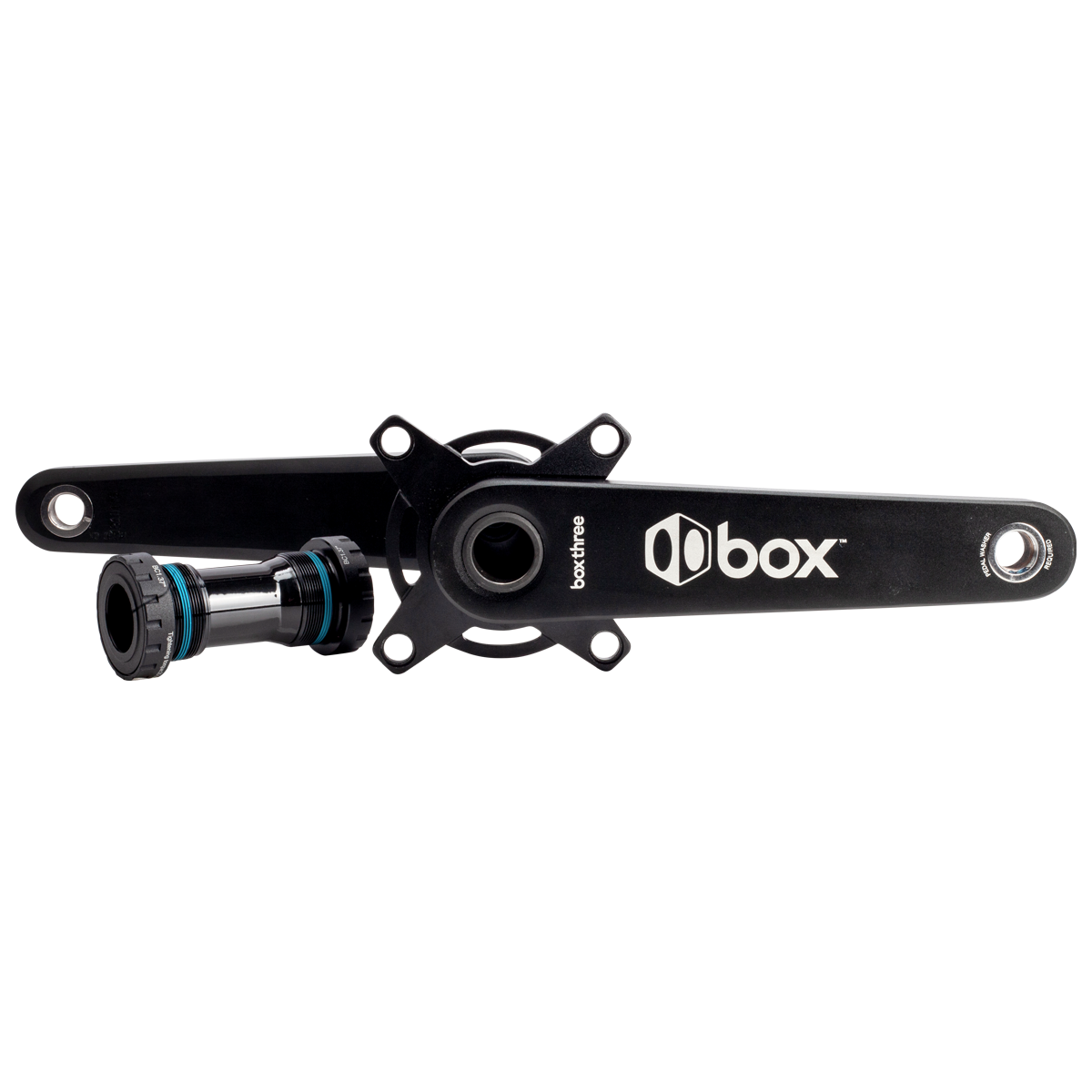 Box Three 2-Piece BMX Crank Set - w/ Euro BB - 180mm - Black