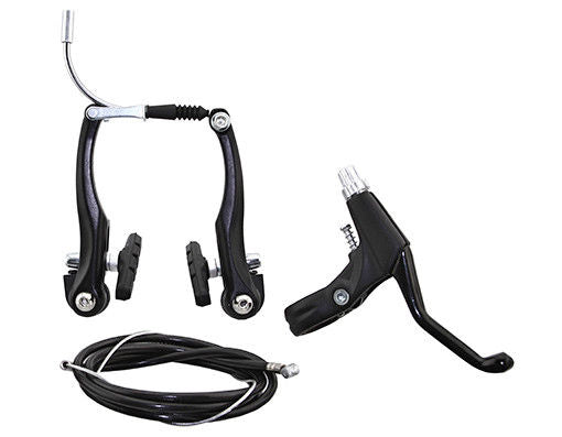 BMX V-Brake Kit - Lever+Cable+Caliper - Black