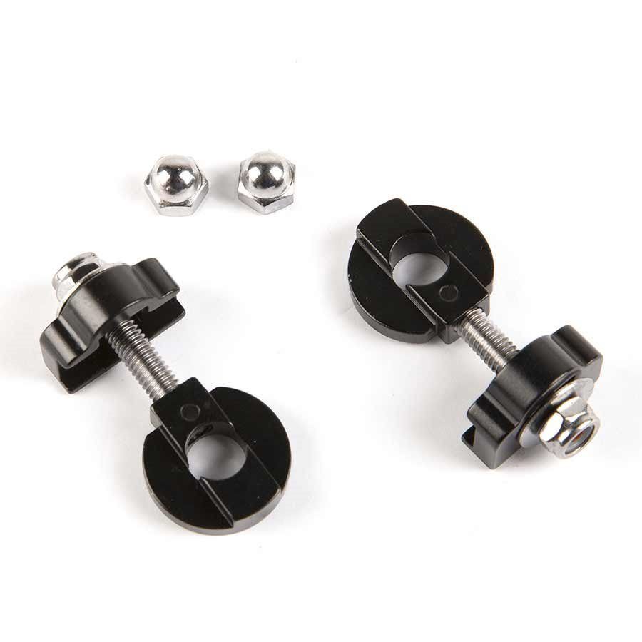 Aluminum BMX Chain Tensioners Pair - 3/8" - Black