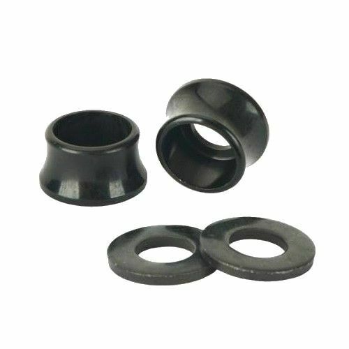 Profile Volcano Cone Washers - Pair - Aluminum - Black - USA Made