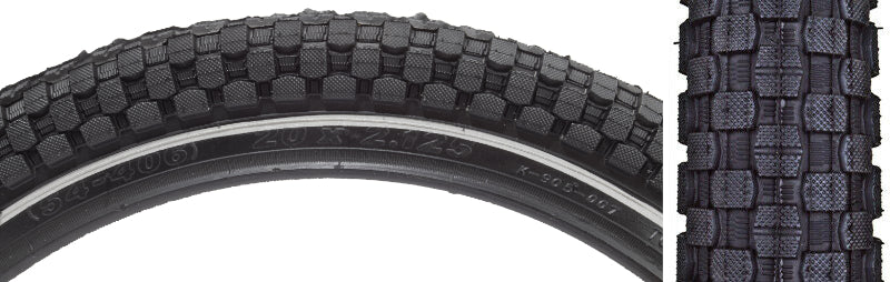 20x2.125 Kenda K-Rad BMX tire - Black w/ Reflective Stripe