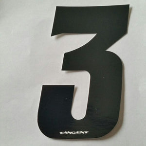 Tangent BMX Numberplate Number - 4" # - Black