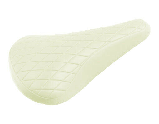 Quilted BMX / Road Retro Railed Seat - White