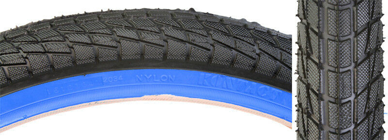 20x1.95 Kenda Kontact BMX tire - Black w/ Blue Sidewall