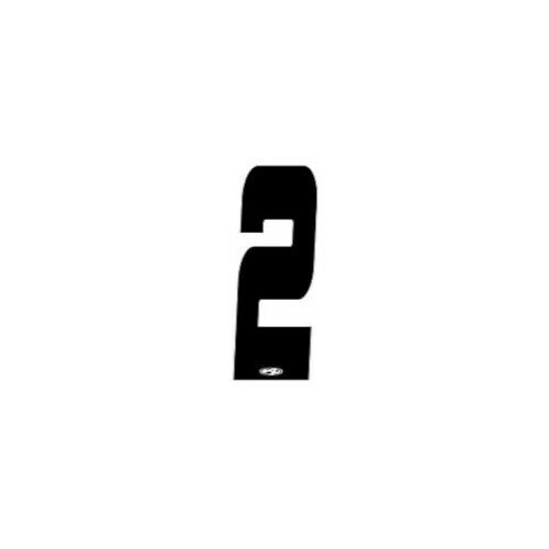 Answer BMX Numberplate Number - 3" # - Black