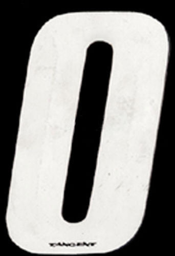 Tangent BMX Numberplate Number - 3" # - White