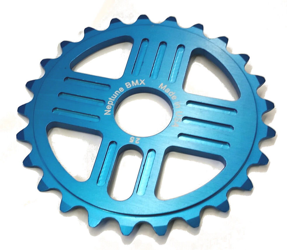 Neptune Helm 25t Bolt Drive BMX Aluminum Sprocket / Chainwheel - Blue - USA Made