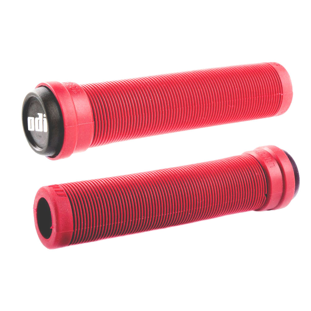 ODI Flangeless Longneck SS BMX Grips - Bright Red - USA Made