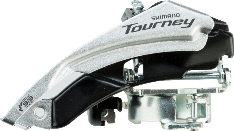 Shimano Tourney front derailleur - Top/Bottom Pull - 34.9 (1-3/8")/28.6 (1-1/8")