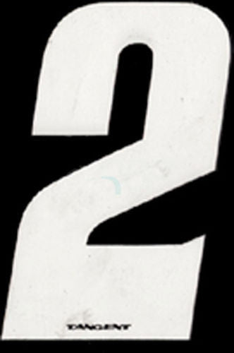 Tangent BMX Numberplate Number - 3" # - White