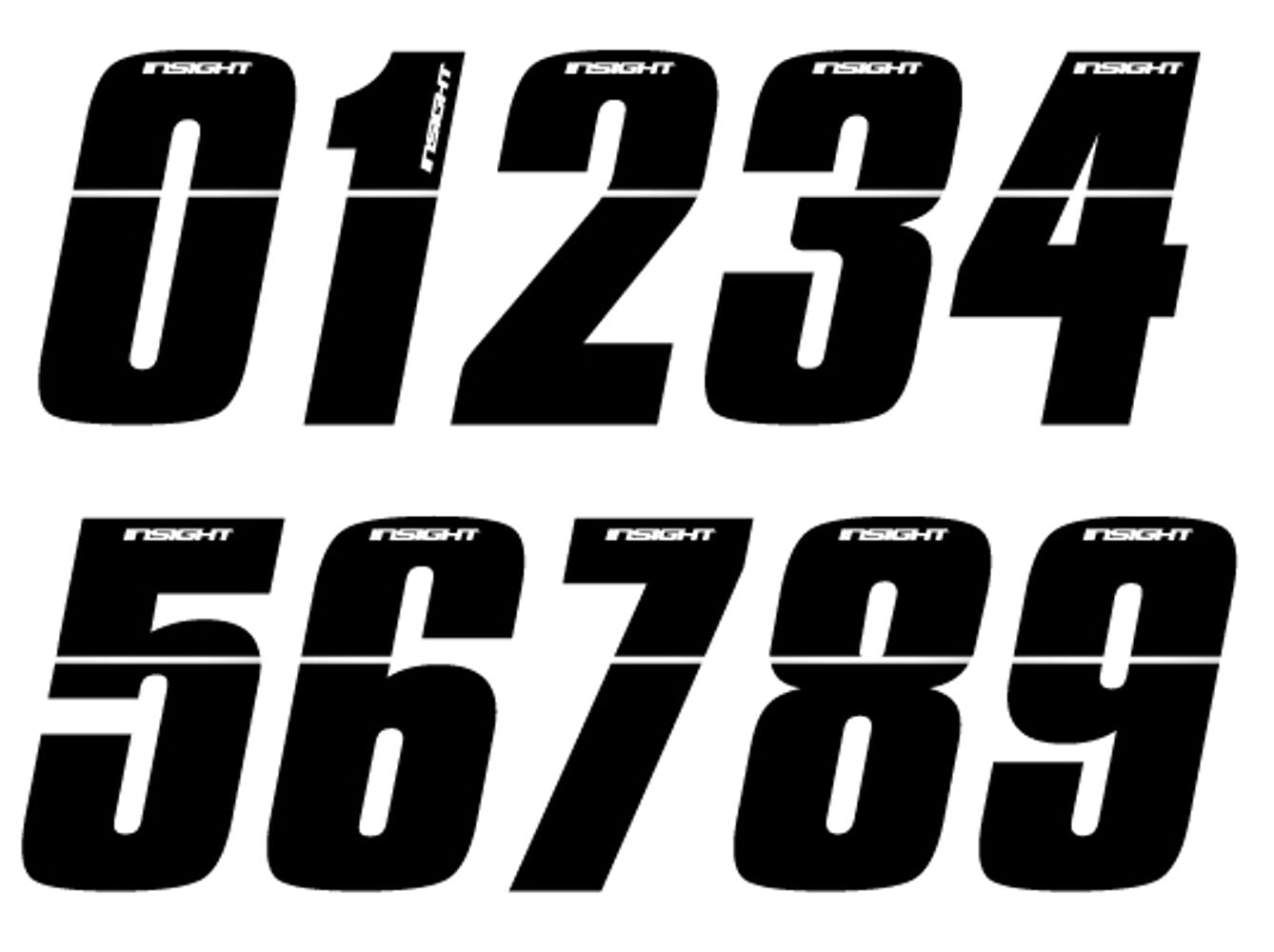 Insight BMX Numberplate Number - 3" # - Black