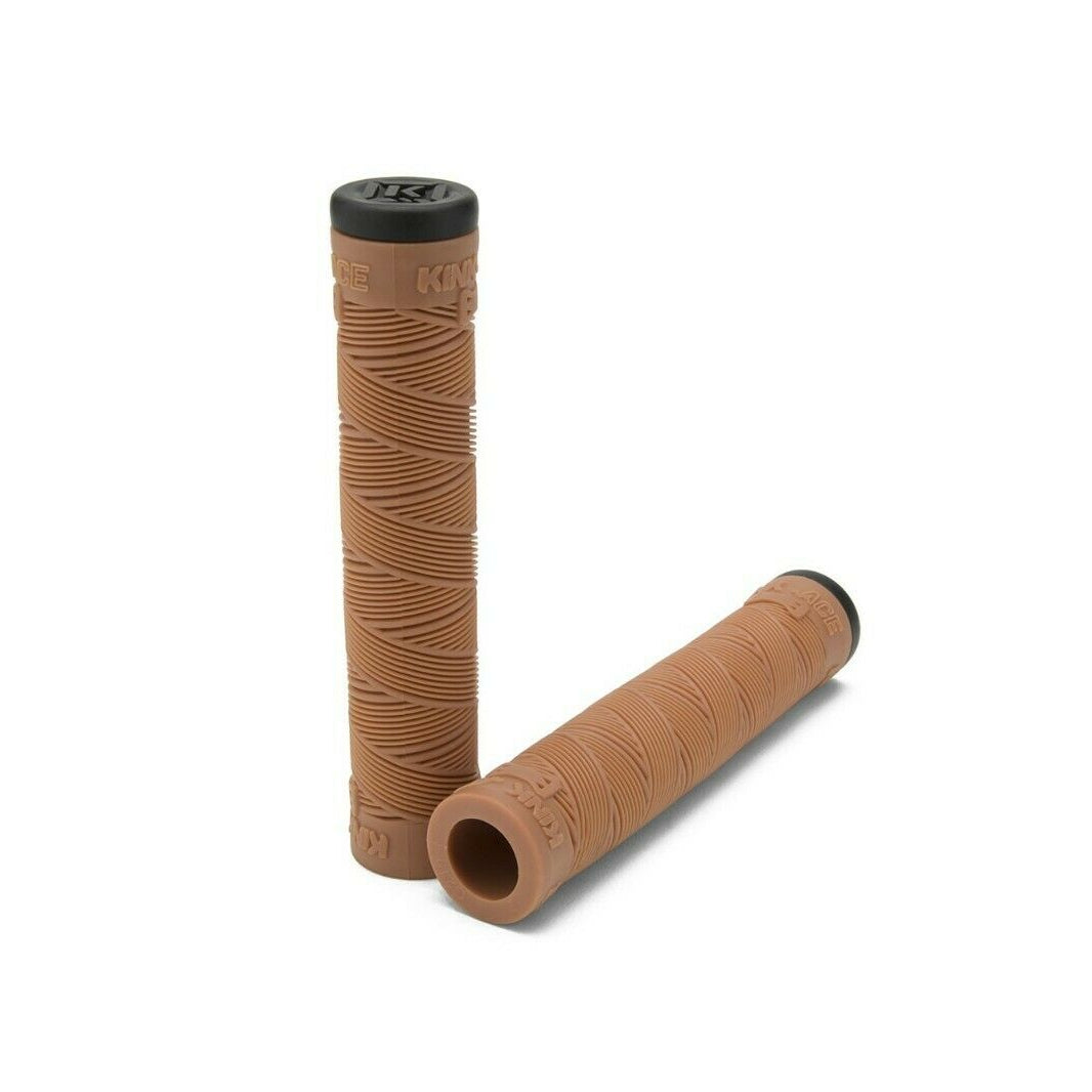 Kink BMX Ace Grips w/ Bar Ends - Flangeless - Gum