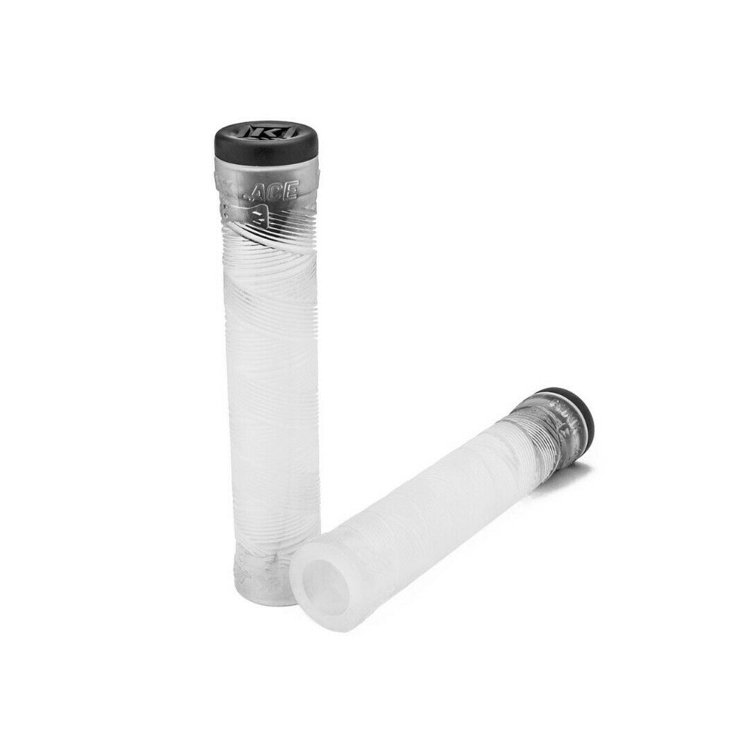 Kink BMX Ace Grips w/ Bar Ends - Flangeless - Clear