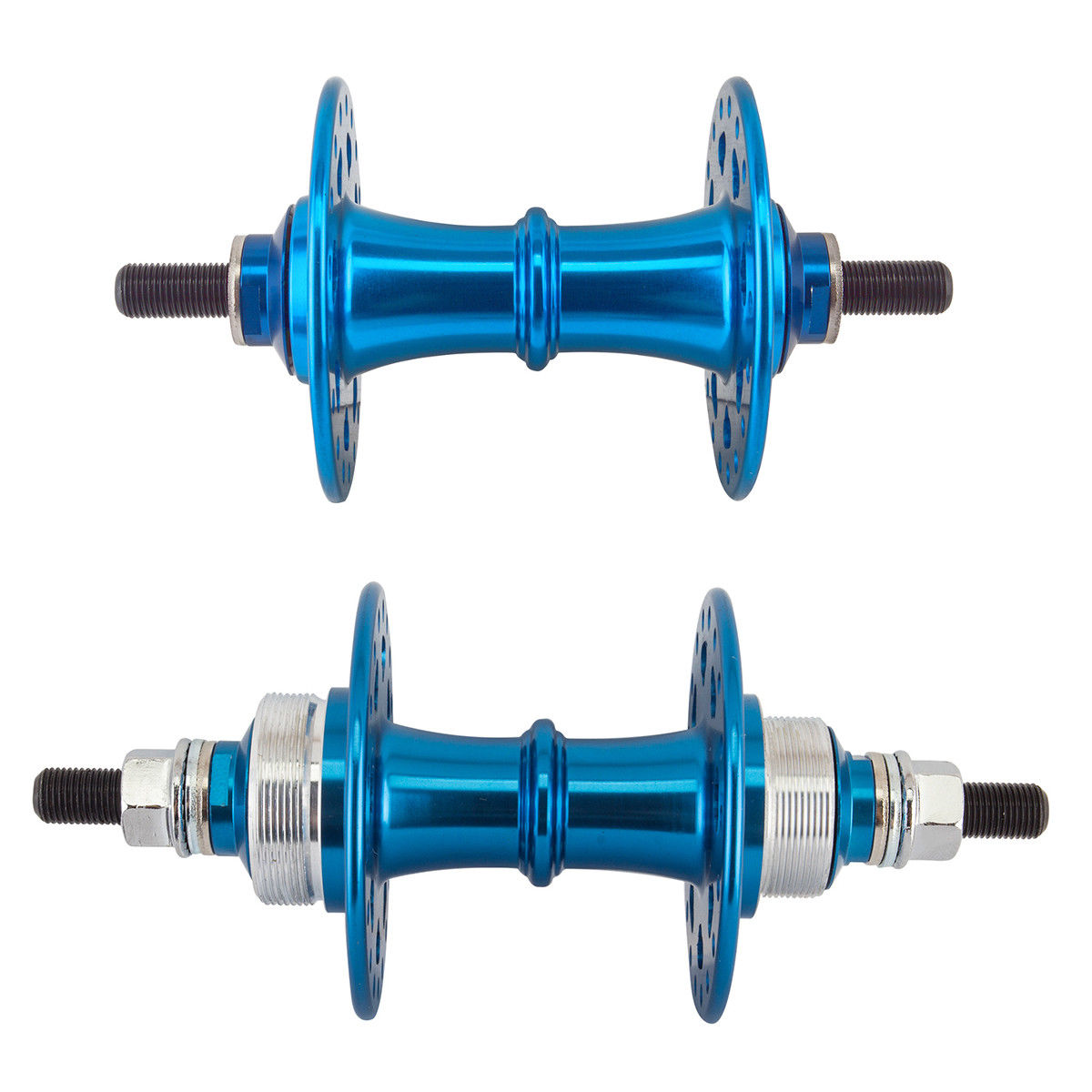 SE Racing Flip-Flop Sealed Bearing Hubset - 3/8" axles - 36H - Blue Anodized