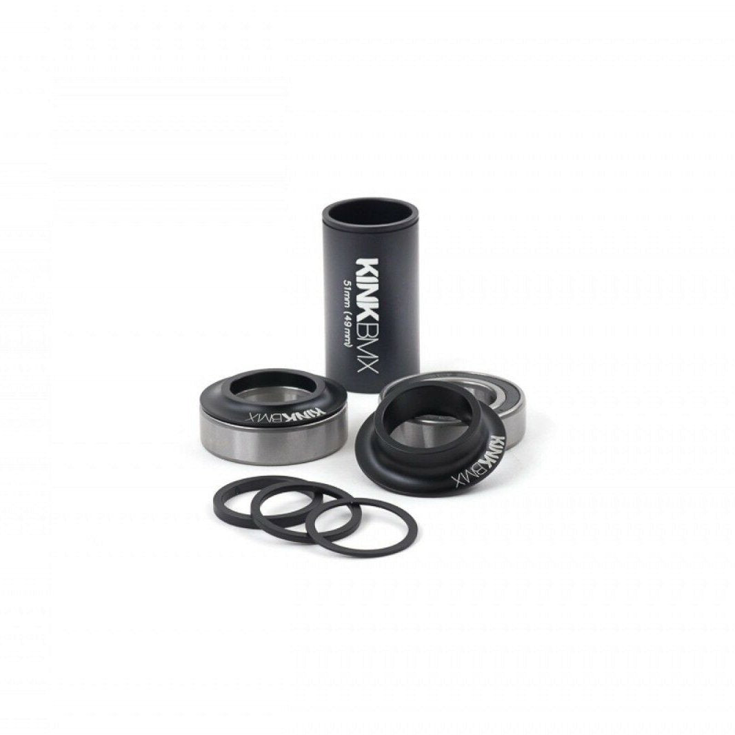 Kink 24mm Mid BMX Bottom Bracket Kit - Matte Black