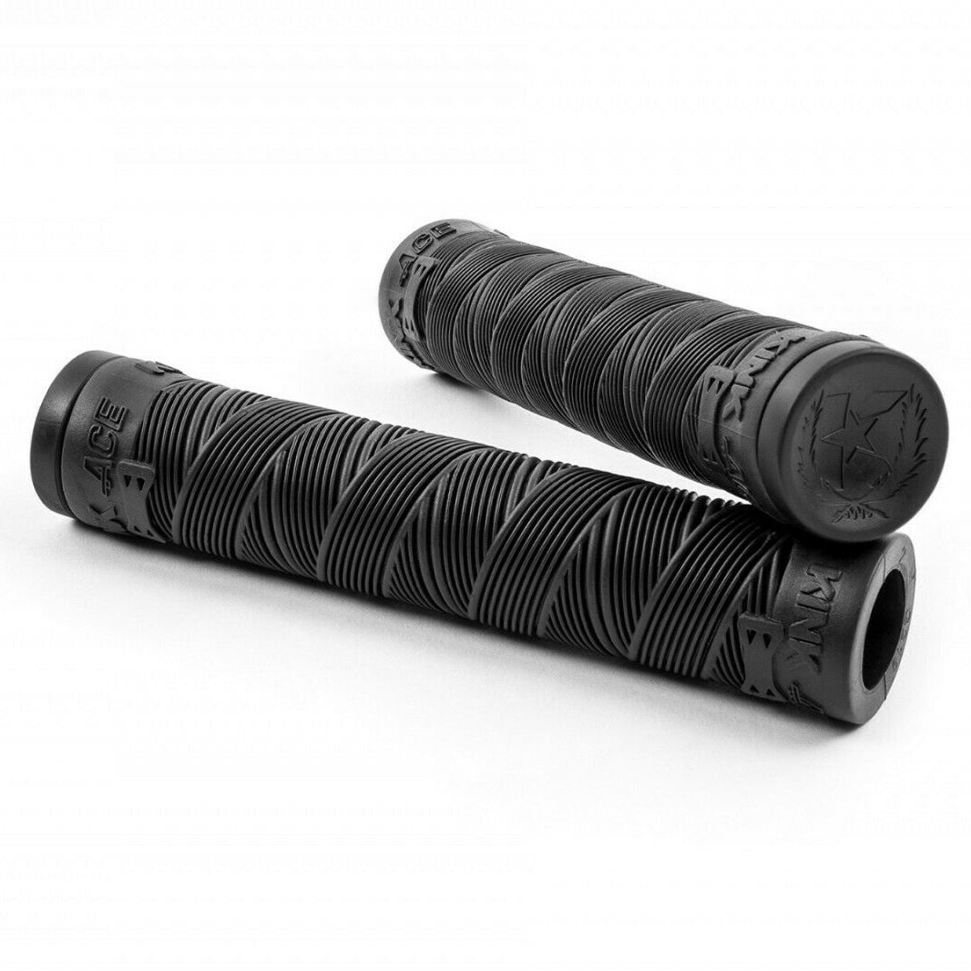 Kink BMX Ace Grips w/ Bar Ends - Flangeless - Black