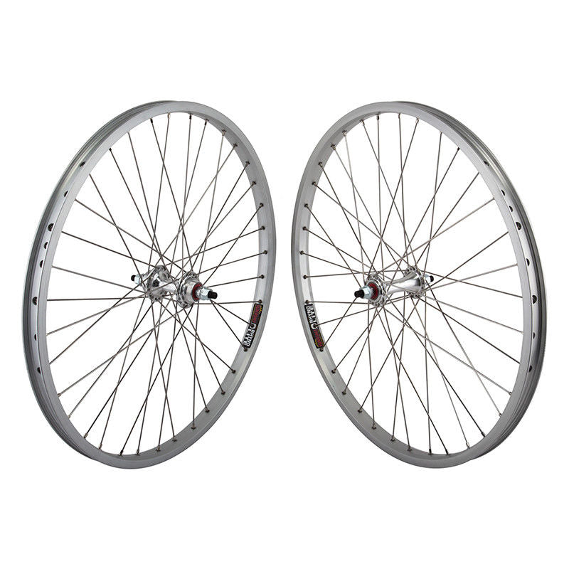 24x1.75" Sun Rhyno Lite Wheels - Sealed - Flip/Flop - Pair - Silver