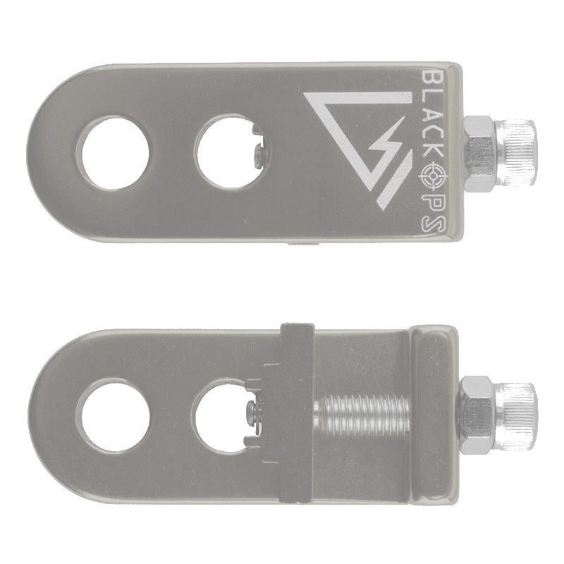 BlackOps 3/8" BMX Chain Tensioners - Pair - Anodized Silver