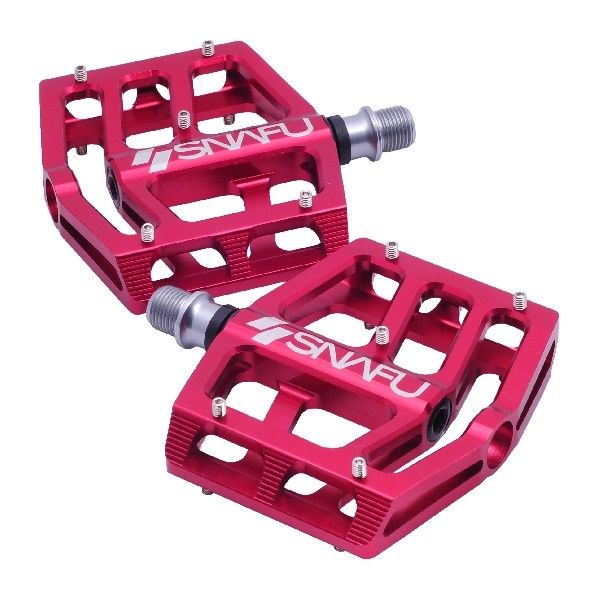 pedale cross Snafu BMX Cactus Pro Aluminum Platform Pedals - Sealed - 9/16 - Red