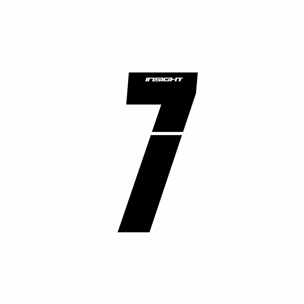 Insight BMX Side Plate Number - 3" - Black #