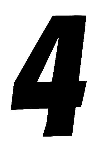 Tangent BMX Side Number Plate Number - 2" - Black #